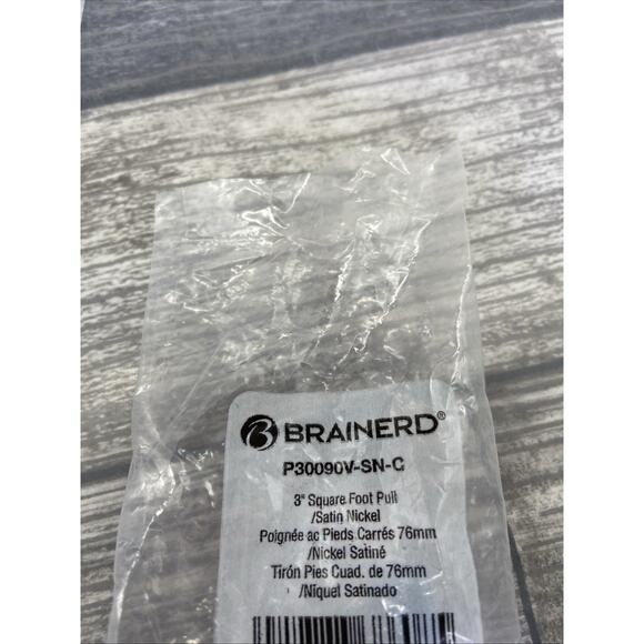 Brainerd ~ 3" Square Foot Pull/Handle ~ Satin Nickel ~ Lot of 18 {118} - Picture 9 of 9